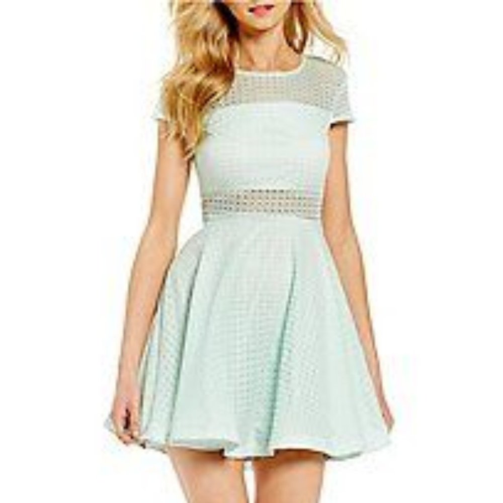 B. Darlin Fit and Flare Mint Green Dress Size 5/6